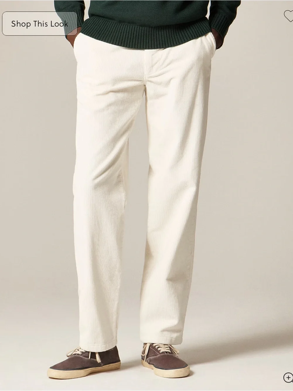 J.Crew Classic-fit 10-wale corduroy trouser 33/32